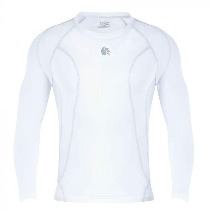 DSC Compression Top Cricket Skin Long Sleeve White - NZ Cricket Store